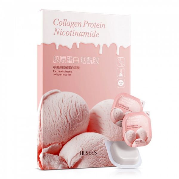 Hiisees Collagen Clay Face Mask 8 pcs * 7.5 g